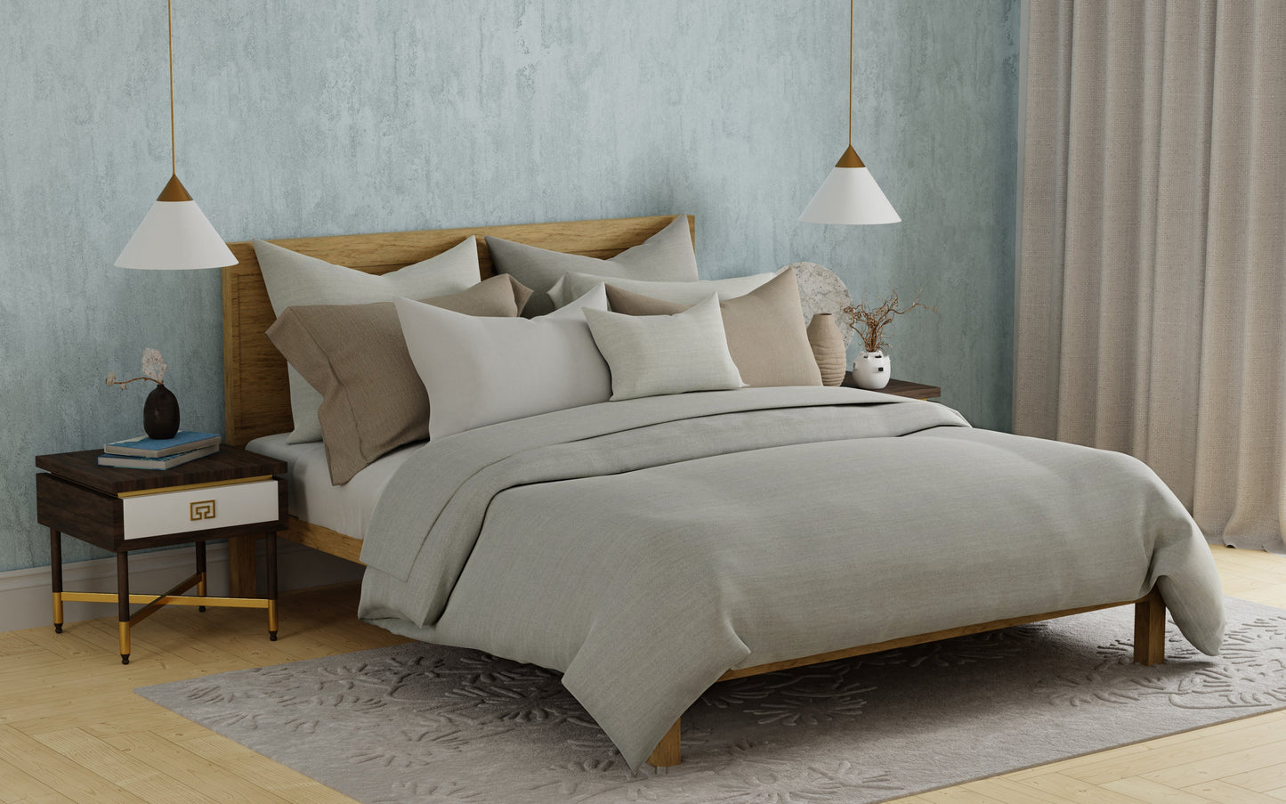 100% Washed Organic Cotton Bed Sheet Collection-Special Buy Offer Delilah Home