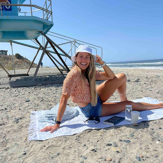 100% Organic Cotton Sunset Beach Towels Delilah Home